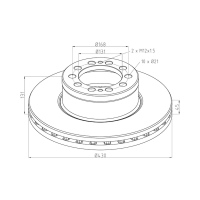 Disque de frein pour MERCEDES Actros, Antos_1