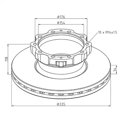 Disque de frein pour MAN avec roue ABS_1
