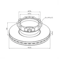 Disque de frein avec roue ABS