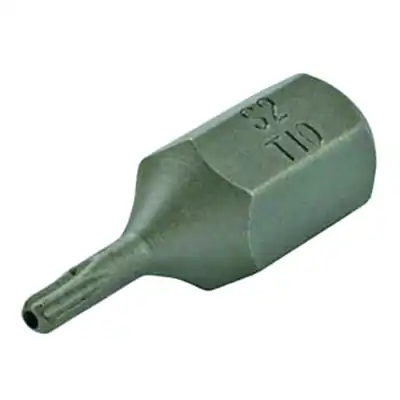 Embout de vissage, 10 mm, T10 avec trou, court_0