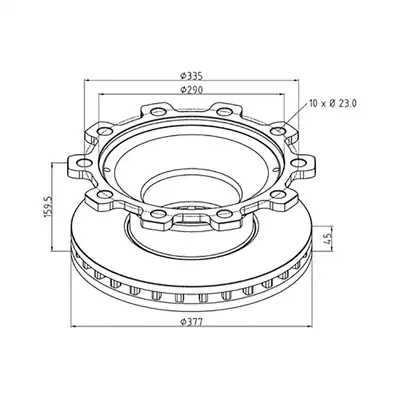 Bremsscheibe für BPW Achse Ø377mm_1