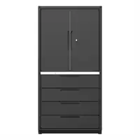 Armoire haute avec 4 tiroirs, 2 portes et 3 étagè