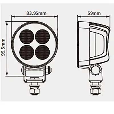 Arbeitsscheinwerfer LED 2556Lm 9-36 V / 24W_2