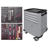 Werkstattwagen P206, grau, EVA, 104-tlg. KRAFTWERK_0