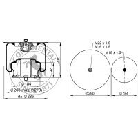 Soufflet à air complet avec piston en acier, CONTI_1
