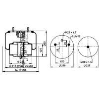 Luftfederbalg komplett mit Stahlkolben, Phoenix_0