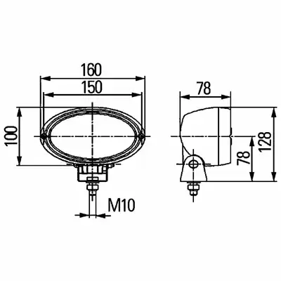 Projecteur de travail Oval 100 24V_1