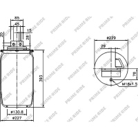 Luftfederbalg mit Metall, ohne Kolben, Prime-Ride_0