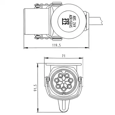 Stecker ABS, EBS, 7P/24V mit Schraubkontakten_1