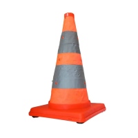 Cono di circolazione, rosso - bianco pieghevole_0