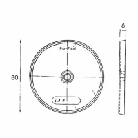 Rückstrahler, rund, gelb 80mm_2
