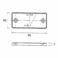 Rückstrahler, rechteckig, rot, 90x40mm_1