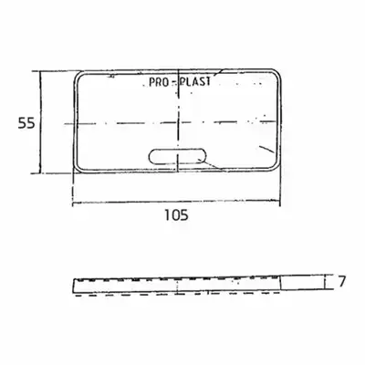 Rückstrahler rechteckig 105x55mm, gelb_1