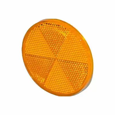 Catadioptre rond orange 80mm adhésif_0