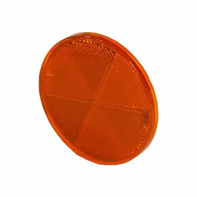 Catadioptre rond rouge 80mm adhésif_0
