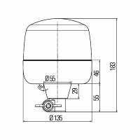 LED-Blitz-Kennleuchte RotaLED- 12/24V gelb_1