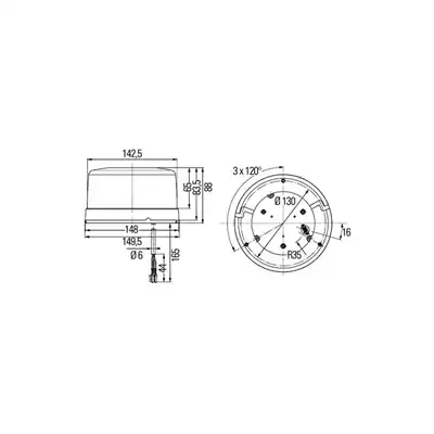 Rundumleuchte LED HELLA 12/24V Anbau HELLA_1