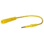 Prüfkabel Stecker gelb, 0,6 x 2,3 mm Prüfspitze