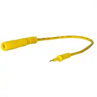 Prüfkabel Stecker gelb, 0,6 x 0,6 mm Prüfspitze