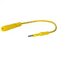 Prüfkabel Stecker gelb, 0,6 x 2,3 mm Prüfspitze