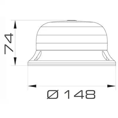Lampada flash 8 LED gialla montaggio fisso_1