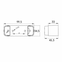 Umrissleuchte rot LED im Aufbaugehäuse_1