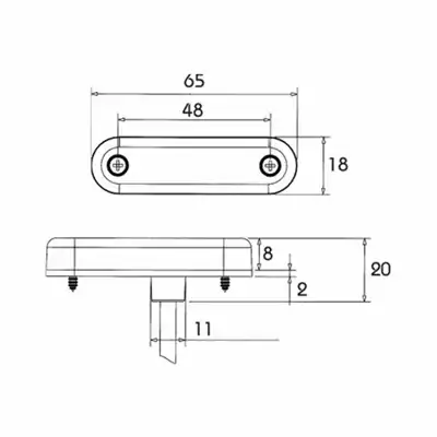 Seitenmarkierleuchte gelb glasklar LED 24V_1