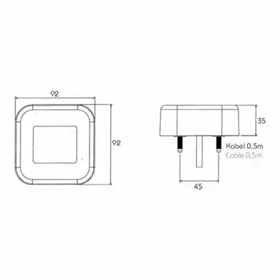 Schlussleuchte LED 92x92mm PROPLAST_1