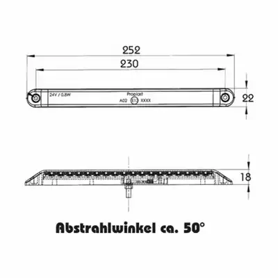 LED Innenleuchte PRO-IN, Kabel 0,5m, 12 Volt weiß_1