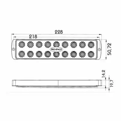 LED Innenleuchte PRO-S-SPACE, 900 lm, Aufbau_2