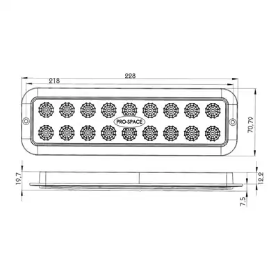 LED Innenleuchte PRO-S-SPACE, 900 lm, Einbau_2
