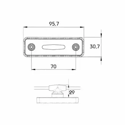 Fanale di posizione laterale LED, cavo 2x0,2m_2