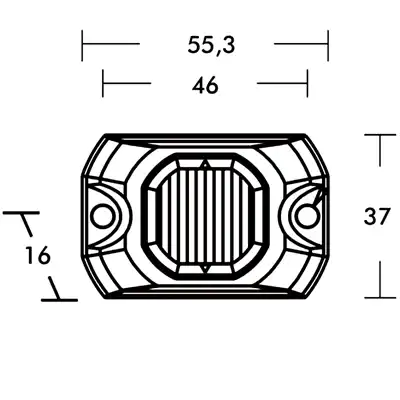 LED Kennleuchte PRO-MICRO-STROBE II, gelb_1