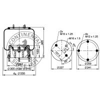 Luftfederbalg komplett mit Kunststoffkolben, CONTI_1