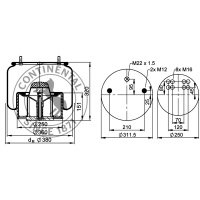 Luftfederbalg komplett mit Kolben, CONTI_1
