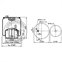 Soufflet à air complet avec piston, CONTI