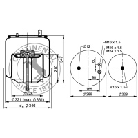 Luftfederbalg komplett mit Kolben, CONTI_1