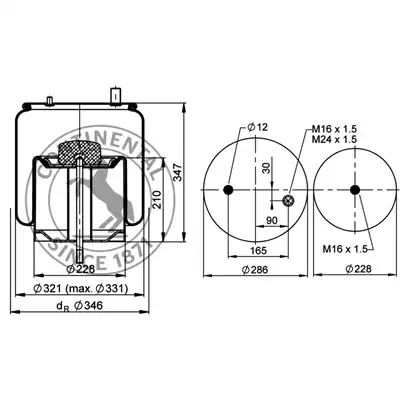 Soufflet à air complet avec piston, CONTI_1