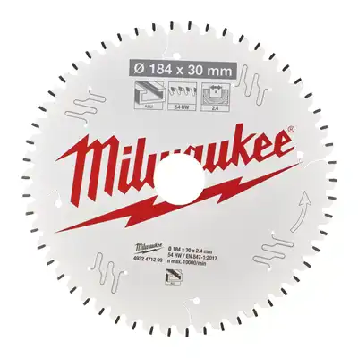 Kreissägeblatt Holz/Alu 184/30 mm 54Z, Milwaukee_2