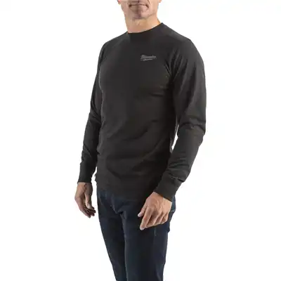Hybrid-Langarm-Shirt schwarz S, Milwaukee_2