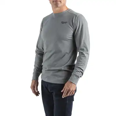 Hybrid-Langarm-Shirt grau L, Milwaukee_2