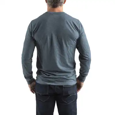 Hybrid-Langarm-Shirt blau M, Milwaukee_3