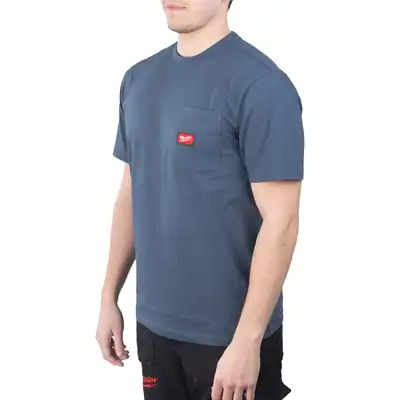 Arbeits-T-Shirt kurzärmlig blau - XL, Milwaukee_2