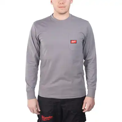 Arbeits-Langarm-Shirt grau XL, Milwaukee_0