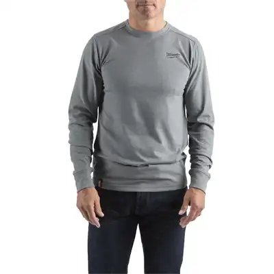 Hybrid-Langarm-Shirt grau L, Milwaukee_0
