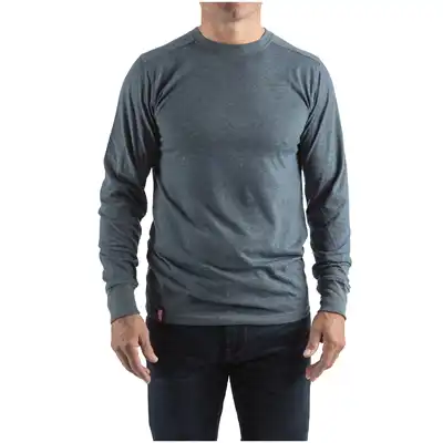 Hybrid-Langarm-Shirt blau M, Milwaukee_0