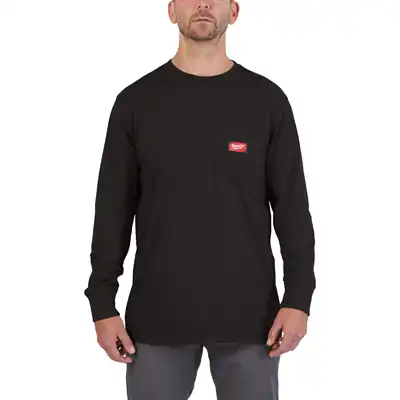 Arbeits-T-Shirt langarm - schwarz M, Milwaukee_0