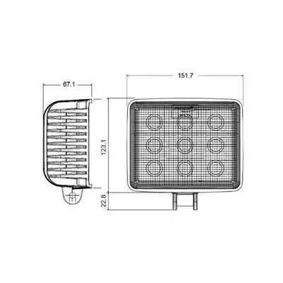 Arbeitsscheinwerfer LED 12/24V 2000 Lu_2