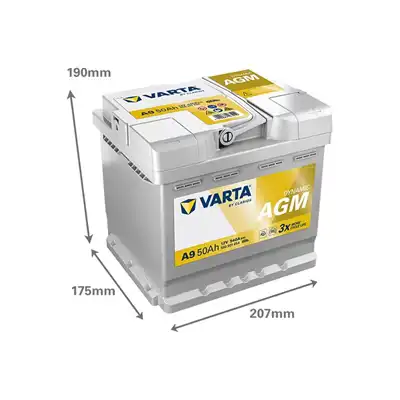 Batterie 12V 50Ah 540A, VARTA DYNAMIC AGM_1