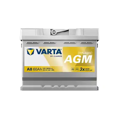 Batterie 12V 60Ah 680A, VARTA DYNAMIC AGM_2